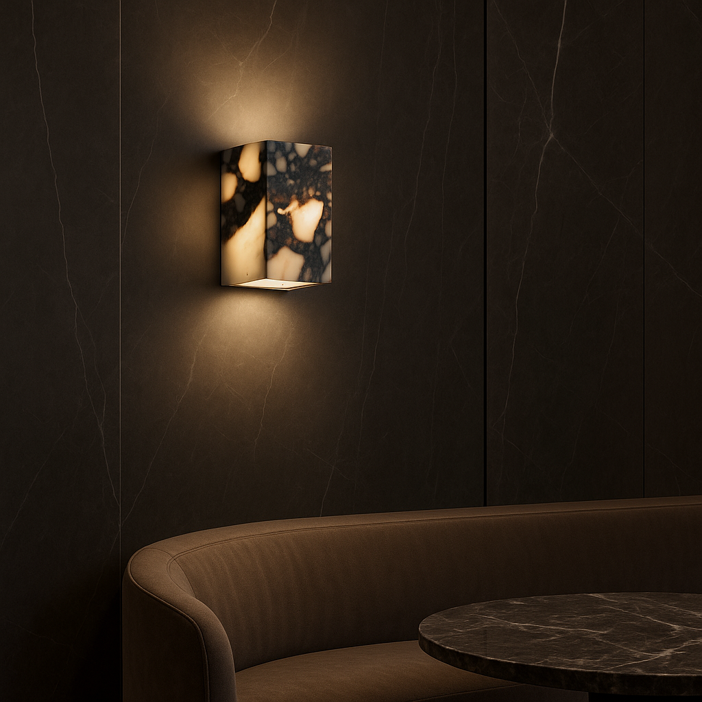 Sconiq | Elegant Marble Cube Wall Lamp for Modern Interiors