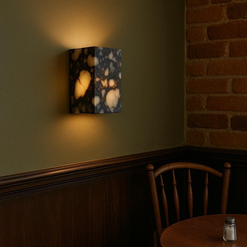 Sconiq | Elegant Marble Cube Wall Lamp for Modern Interiors