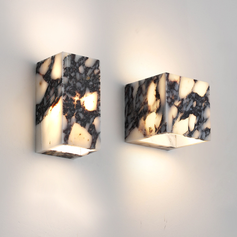 Sconiq | Elegant Marble Cube Wall Lamp for Modern Interiors