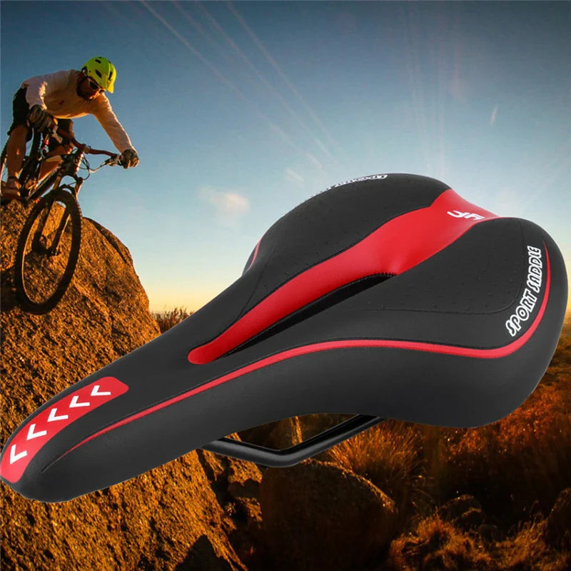 Extra Soft Gel Bicycle Saddle – Ergonomic Seat with Hollow Ventilation for MTB & Road Bikes, Non-Slip Finish and Enhanced Air Circulation