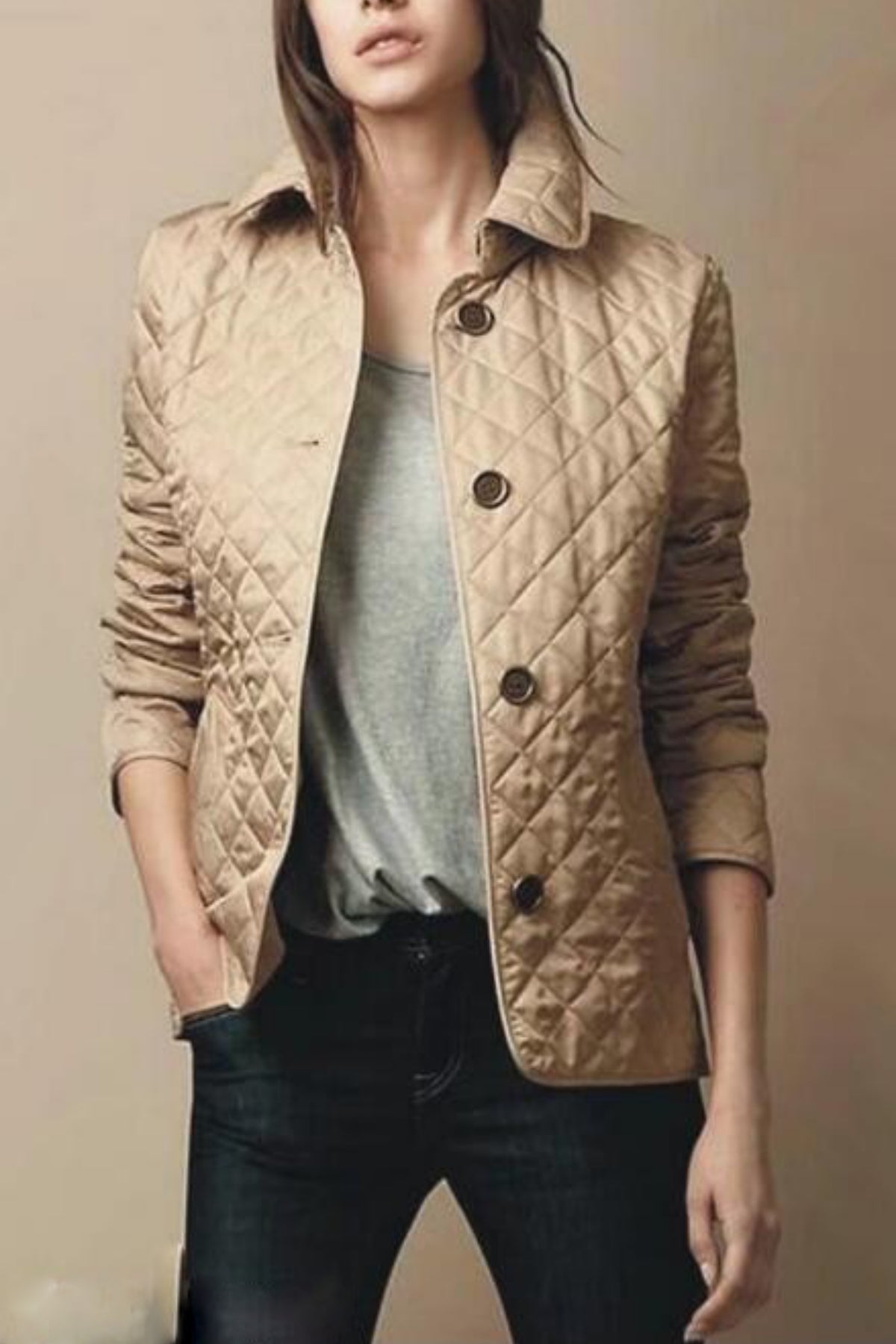 Sienna | Stylish Button-Down Puffer Jacket for Effortless Winter Outfits
