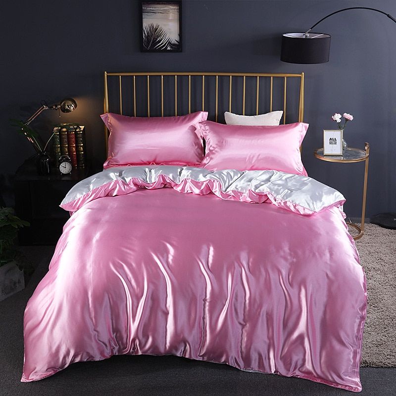 LuxeWeave | 4-Piece Premium Silk Bedding Set for Elegant Comfort