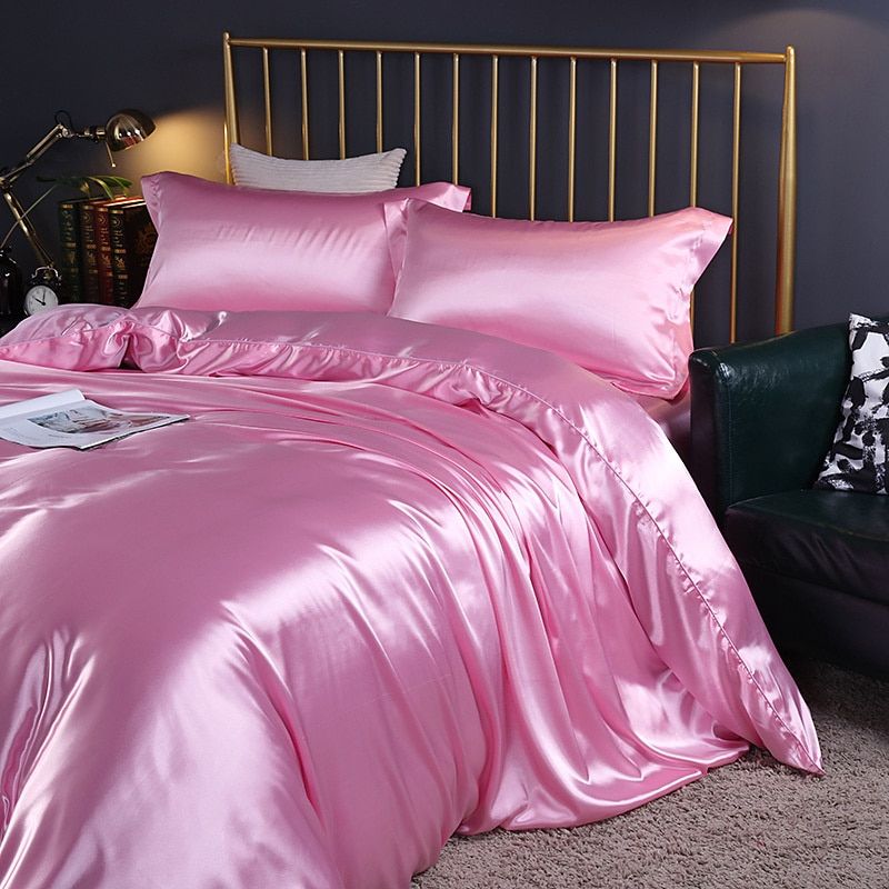 LuxeWeave | 4-Piece Premium Silk Bedding Set for Elegant Comfort