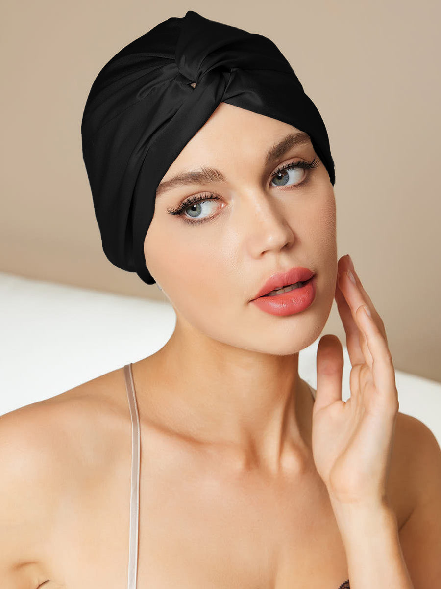 SatinBloom – Lightweight Silk Sleep Cap for Smooth Mornings