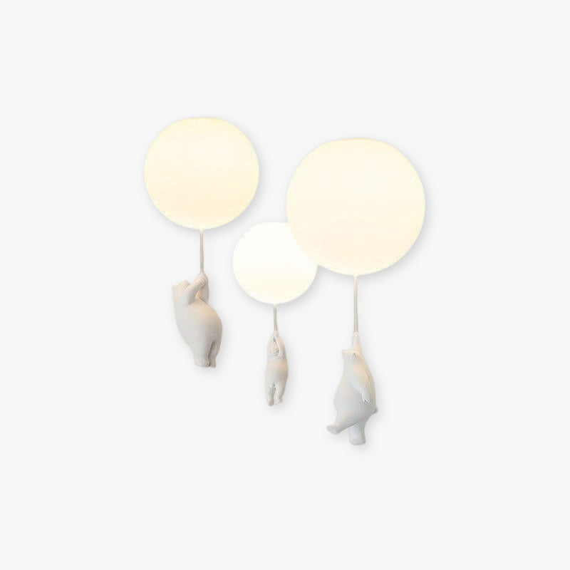 SkyLoom - Whimsical Bear & Balloon Hanging Light for Kids