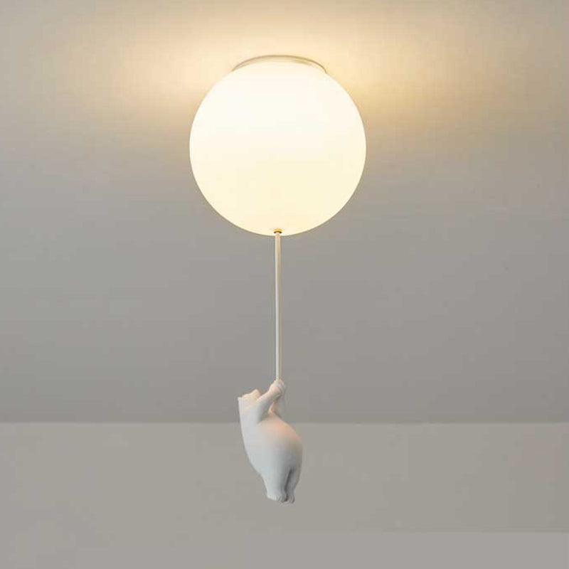 SkyLoom - Whimsical Bear & Balloon Hanging Light for Kids