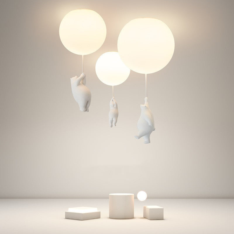 SkyLoom - Whimsical Bear & Balloon Hanging Light for Kids