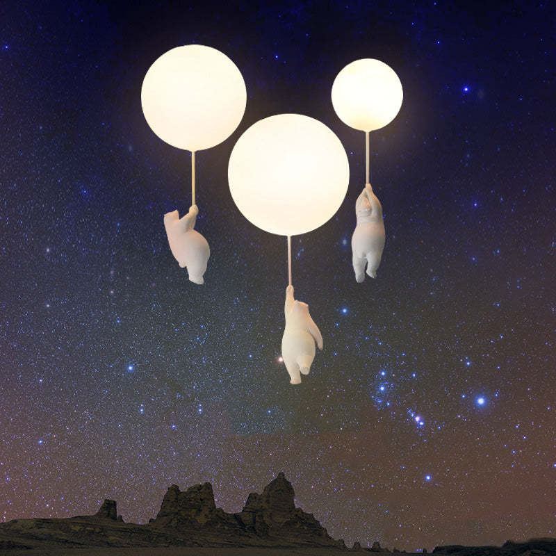 SkyLoom - Whimsical Bear & Balloon Hanging Light for Kids