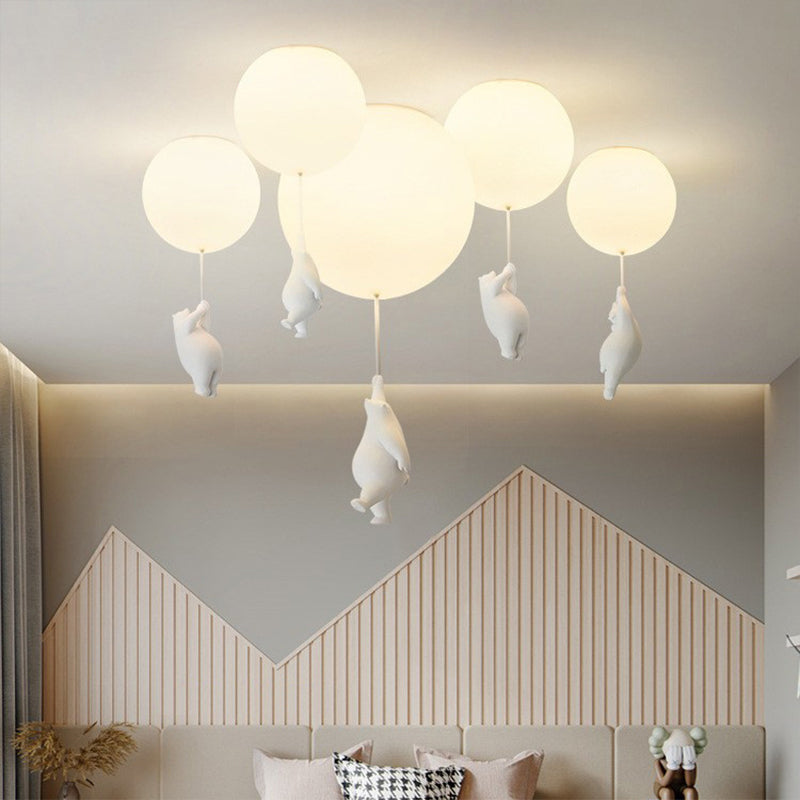 SkyLoom - Whimsical Bear & Balloon Hanging Light for Kids