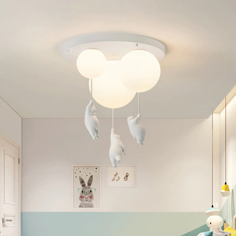 SkyLoom - Whimsical Bear & Balloon Hanging Light for Kids
