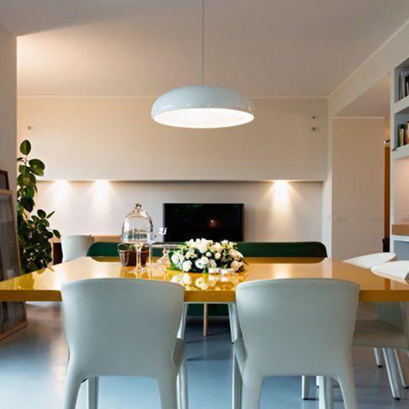 Sleek Round Ceiling Light with Adjustable Height and Energy-Efficient LED – Modern Pendant Fixture for Bedroom and Living Room
