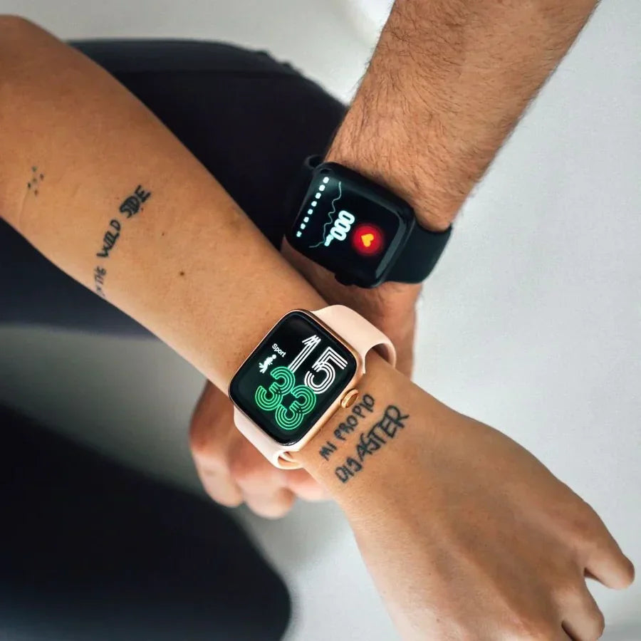 Fitness Smartwatch with Heart Rate Monitor, 10 Sports Tracking Modes, Sleek Slim Design, and Smartphone Connectivity
