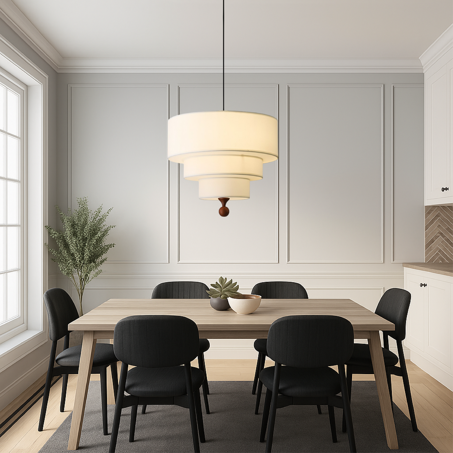 SoftGlow | Handmade Cotton and Silk Hanging Light