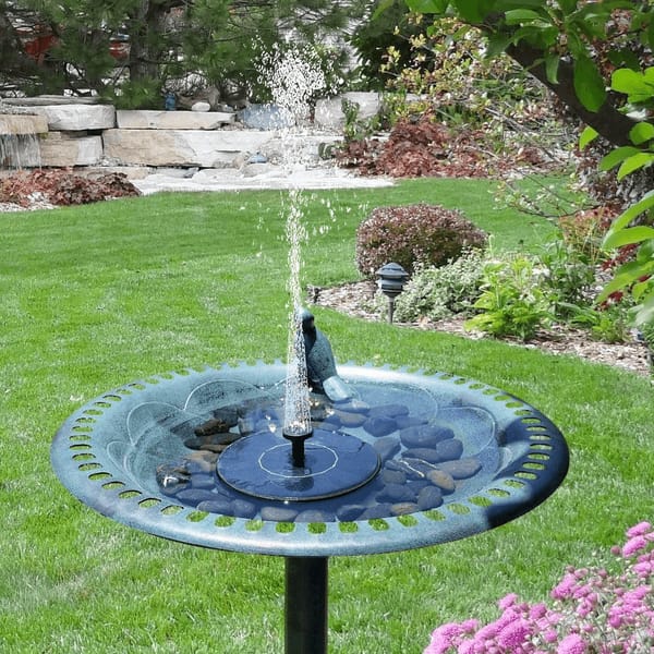 EcoFlow Bird Fountain – An eco-friendly solar bird bath fountain that creates a serene atmosphere with gentle water sounds.