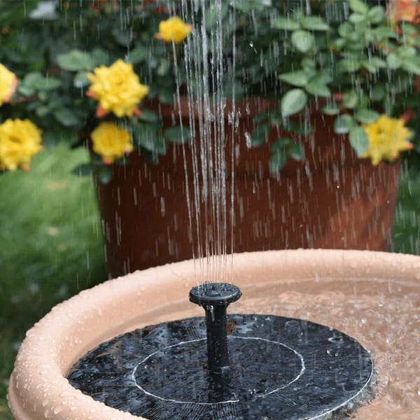 EcoFlow Bird Fountain – An eco-friendly solar bird bath fountain that creates a serene atmosphere with gentle water sounds.