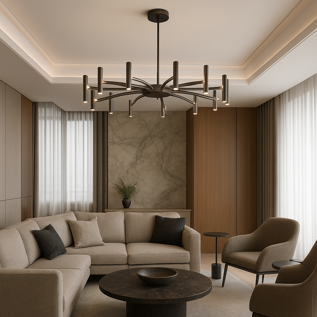 Solithra | Modern 12-Light Contemporary Minimalist Chandelier