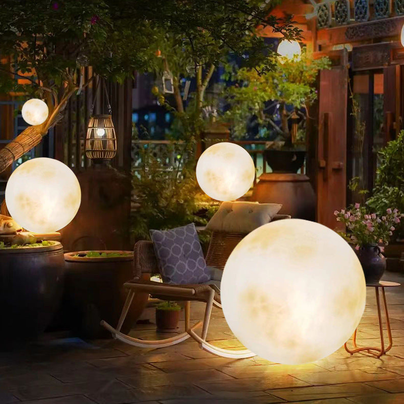 Solvyn | Spherical Solar Outdoor Moon Lamp for Stylish Gardens