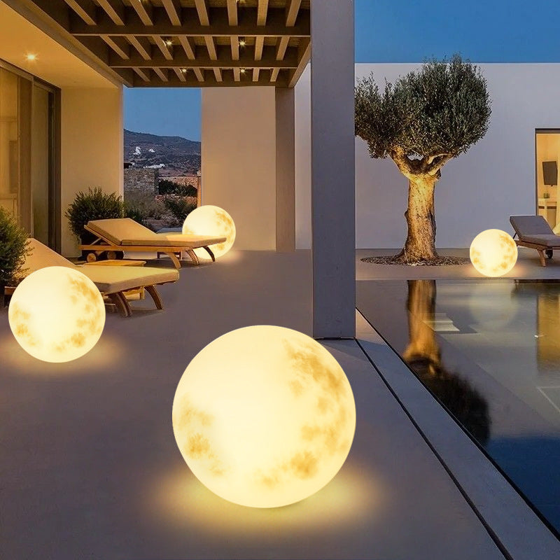 Solvyn | Spherical Solar Outdoor Moon Lamp for Stylish Gardens
