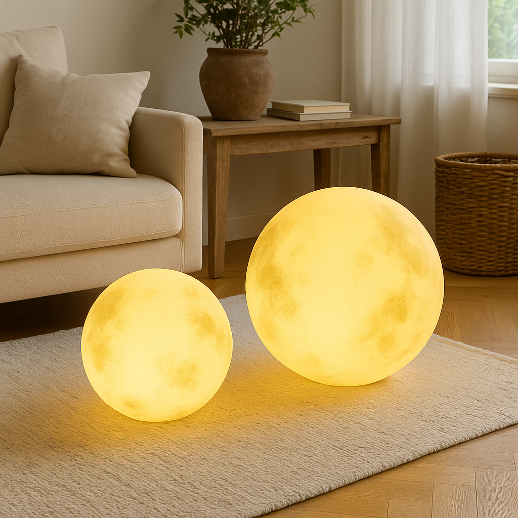 Solvyn | Spherical Solar Outdoor Moon Lamp for Stylish Gardens