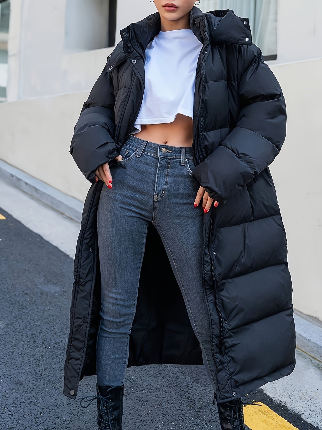 Maya | Stylish Women's Long Puffer Coat - Warm & Comfortable Fit