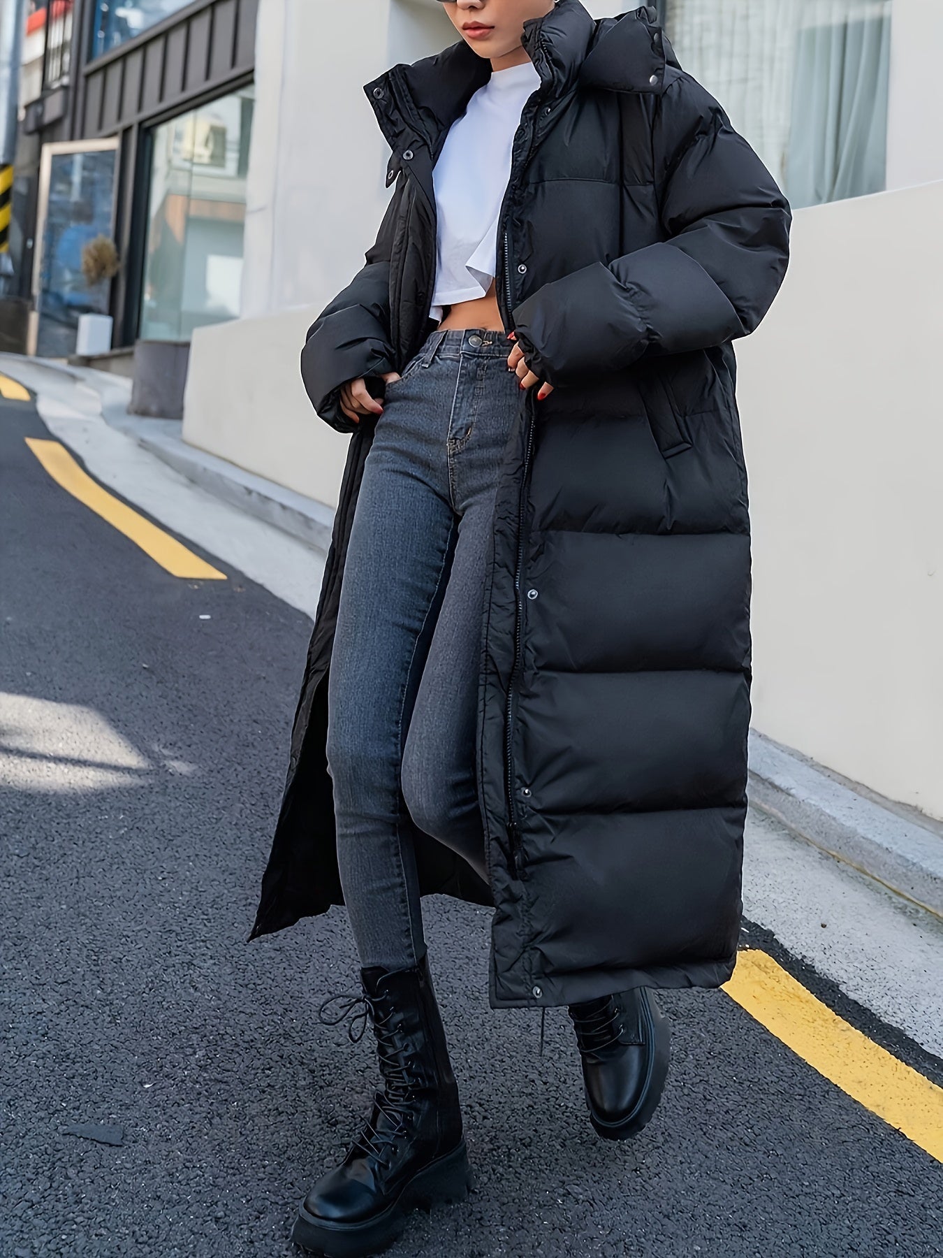 Maya | Stylish Women's Long Puffer Coat - Warm & Comfortable Fit