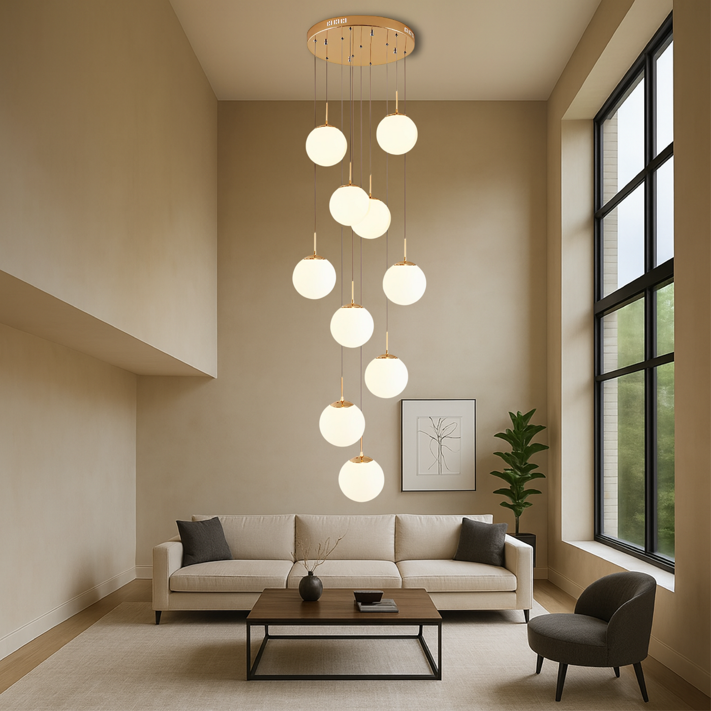Steellan | Modern Style Scandinavian Staircase Chandelier