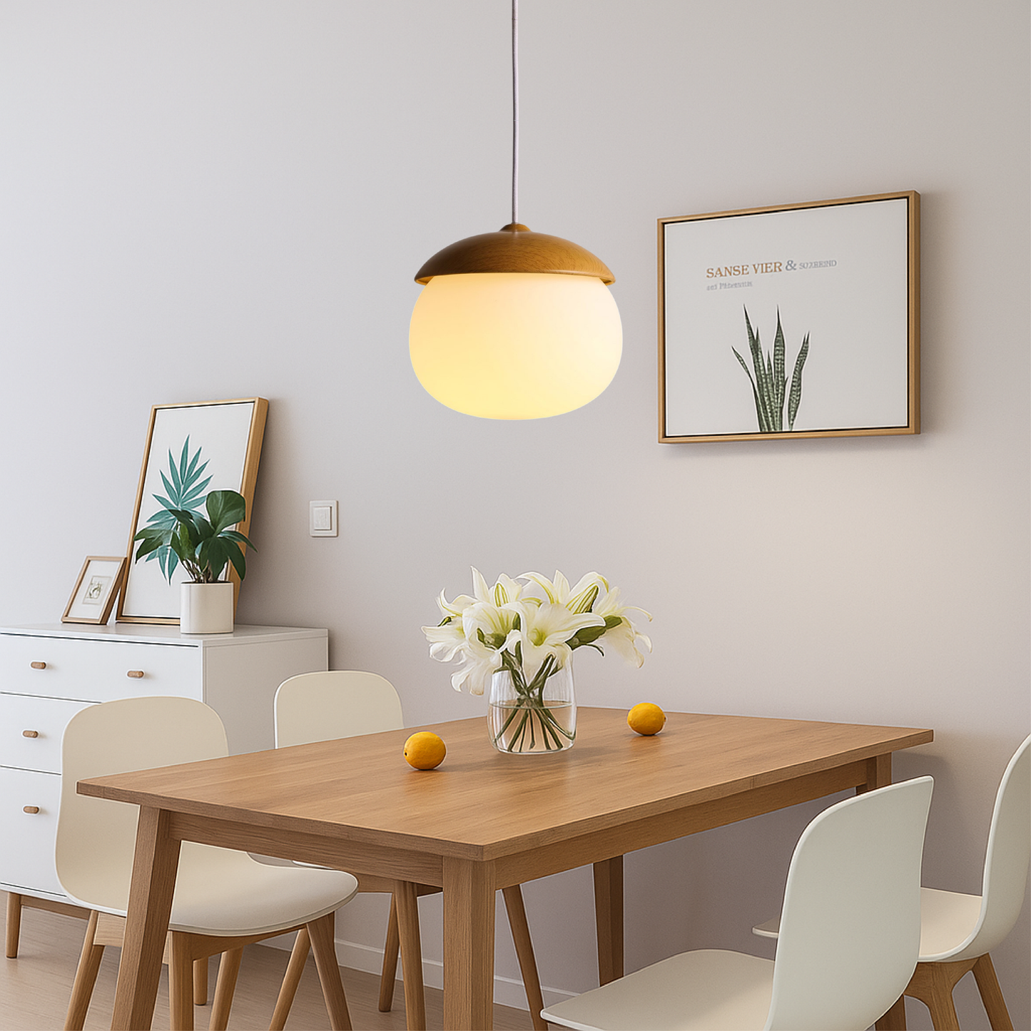 Sylura | Vintage Scandinavian Wooden Pendant Light
