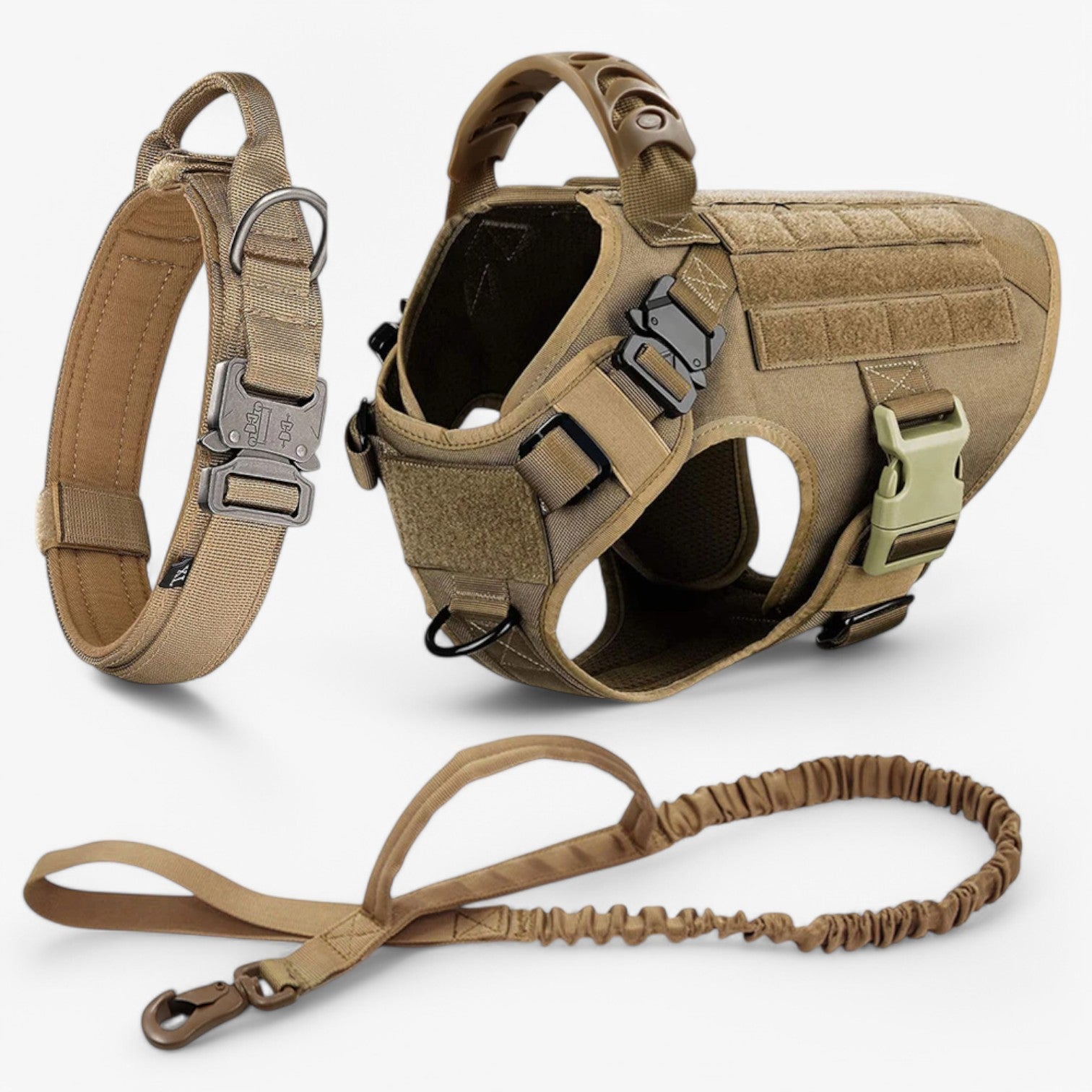 Heavy-Duty Tactical Dog Harness – Adjustable Fit with Handle and Reflective Features for Training