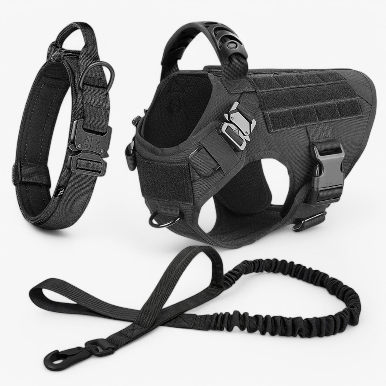 Heavy-Duty Tactical Dog Harness – Adjustable Fit with Handle and Reflective Features for Training