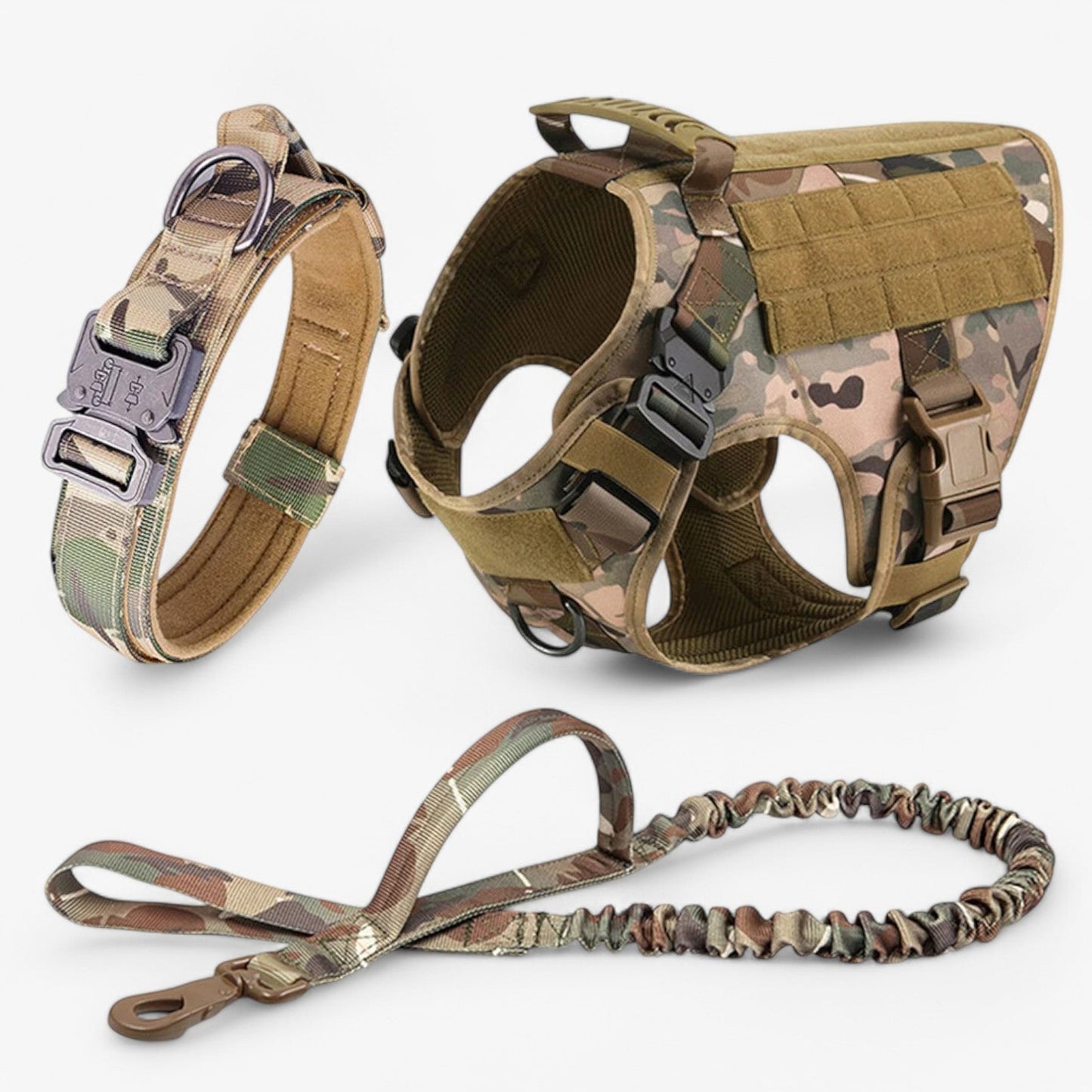 Heavy-Duty Tactical Dog Harness – Adjustable Fit with Handle and Reflective Features for Training