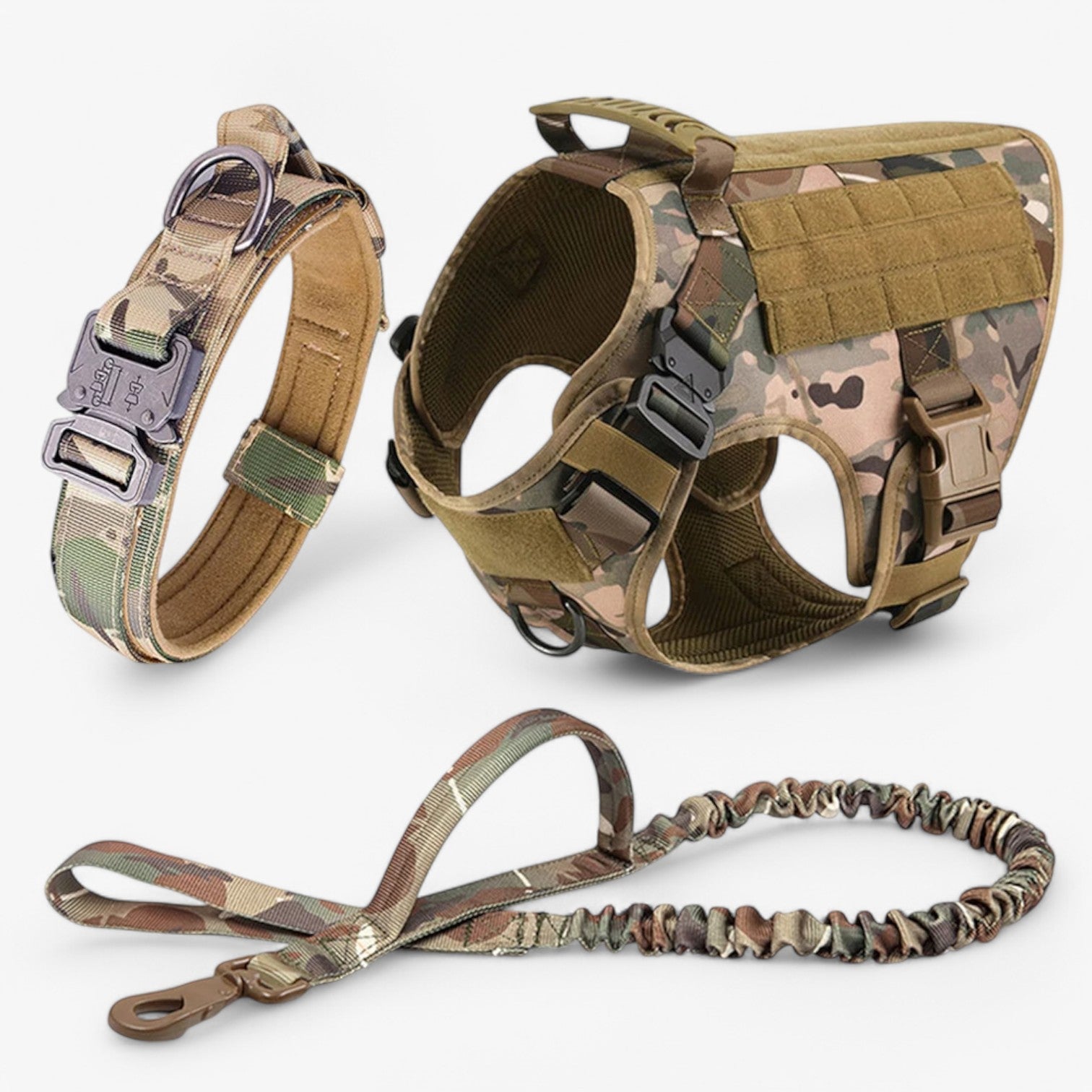 Heavy-Duty Tactical Dog Harness – Adjustable Fit with Handle and Reflective Features for Training