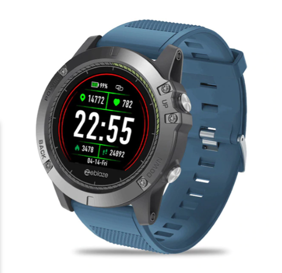 Warrior Smartwatch with 3D Interface, Waterproof Build, and Heart Rate Tracking for Outdoor Fitness