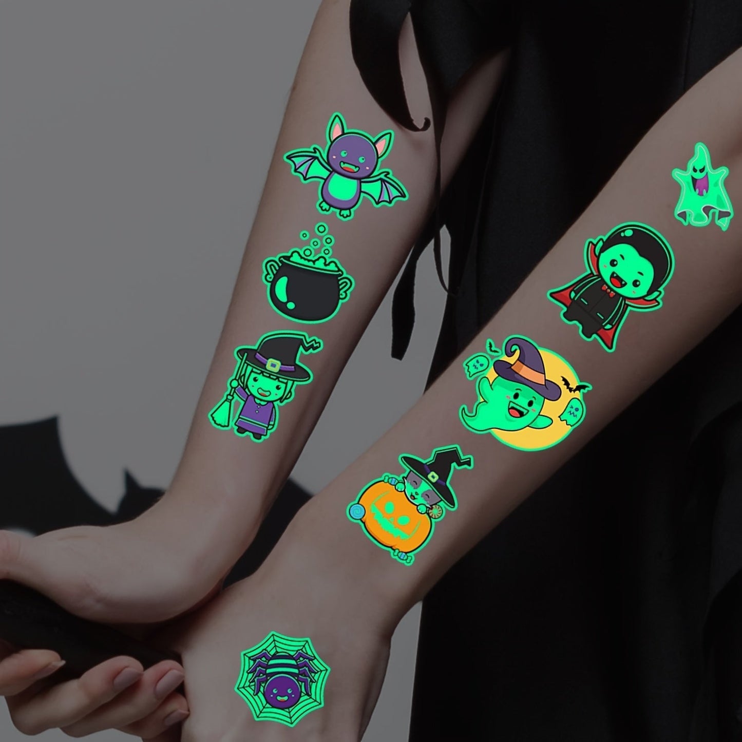 Fun Temporary Tattoos for Kids – Glow-in-the-Dark Body Stickers