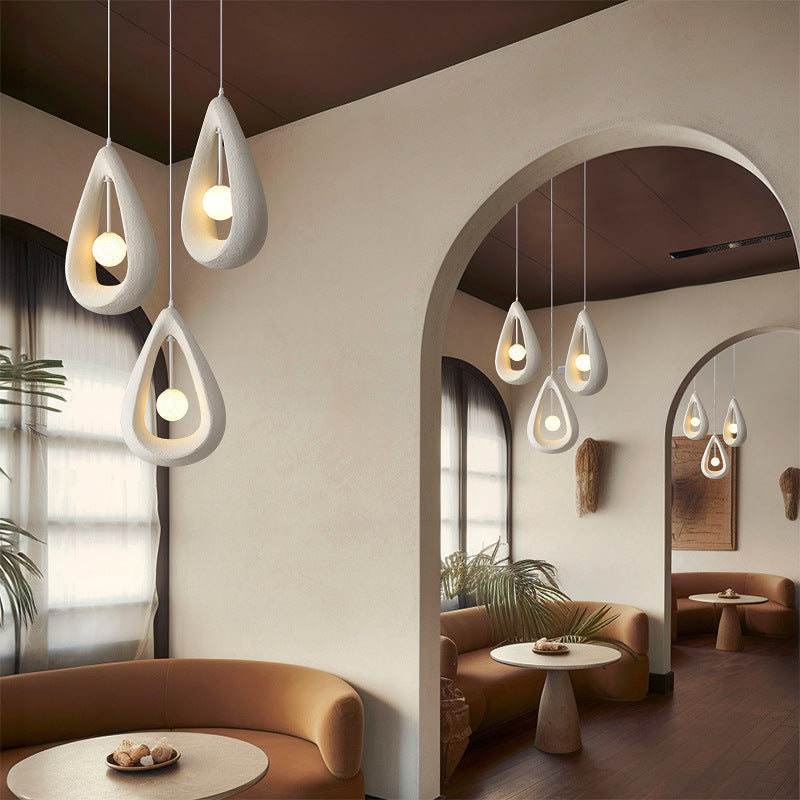 Terrance | Japandi Oval Pendant Lamp for Stylish Dining