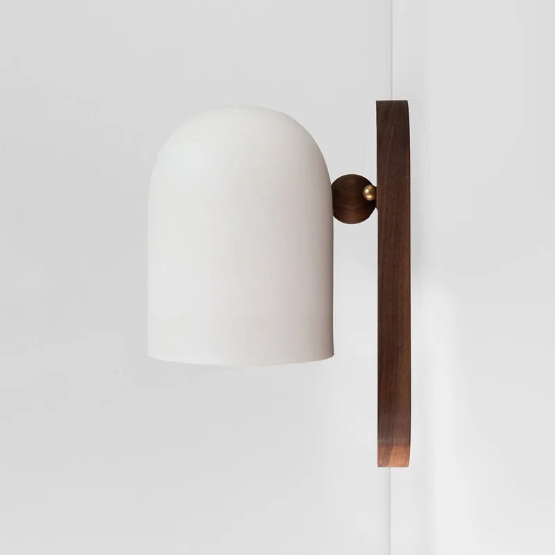 TimberSoul | Minimalist Wooden Wall Lamp in Natural Walnut Aesthetic