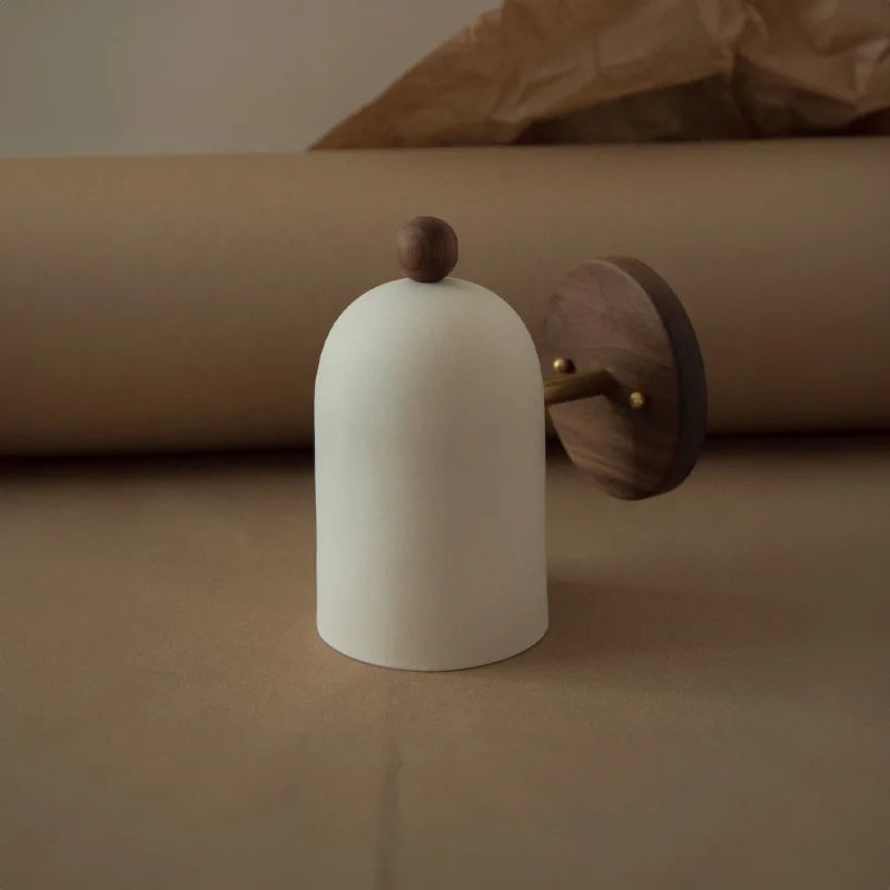 TimberSoul | Minimalist Wooden Wall Lamp in Natural Walnut Aesthetic