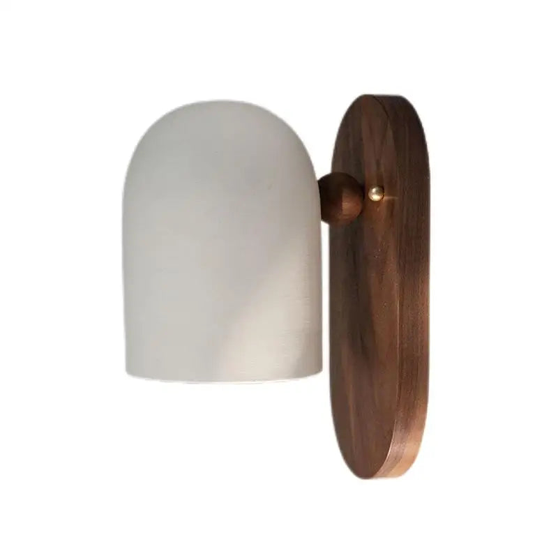 TimberSoul | Minimalist Wooden Wall Lamp in Natural Walnut Aesthetic