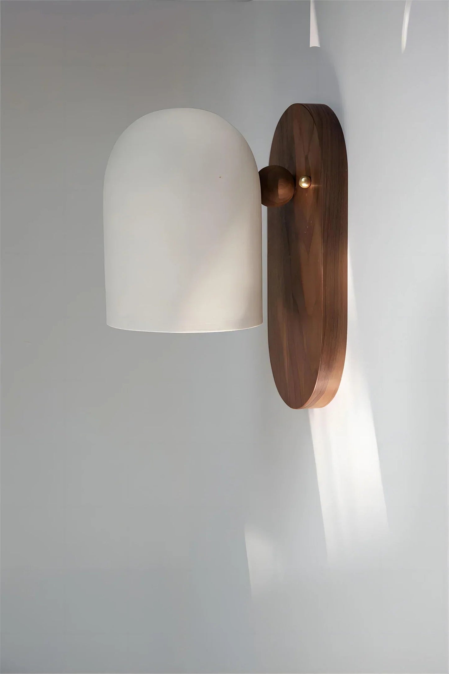 TimberSoul | Minimalist Wooden Wall Lamp in Natural Walnut Aesthetic