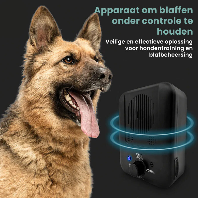 LuxeSonic Bark Control – A waterproof, ultrasonic anti-barking device with a 15-meter range.