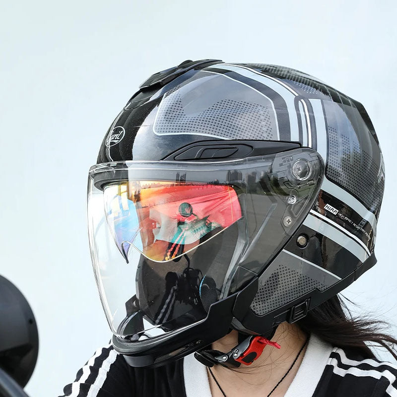 Unisex Motorcycle Helmet Lightweight ABS Dual Visor Aerodynamic Design