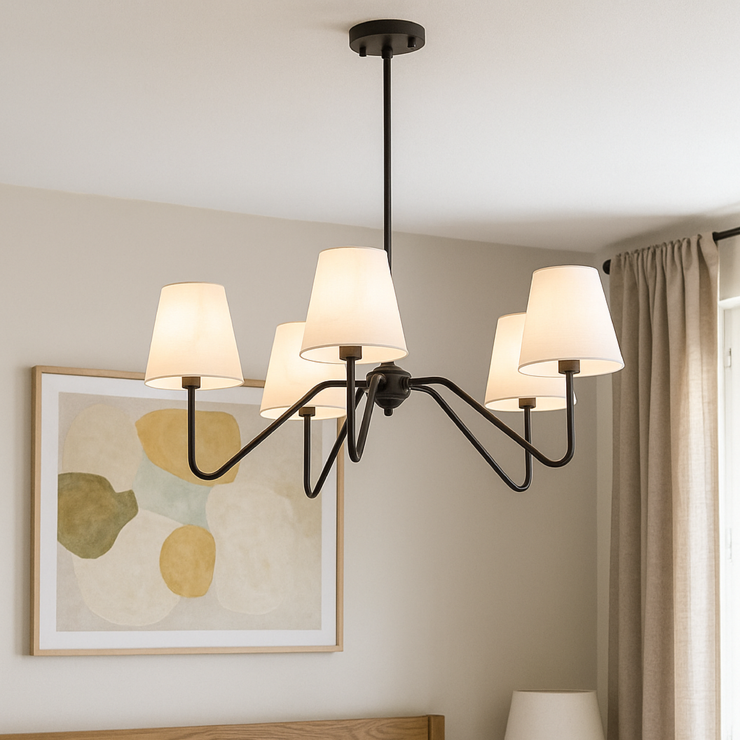 Valenor | Sleek Minimalist Chandelier for Bedroom Ambiance