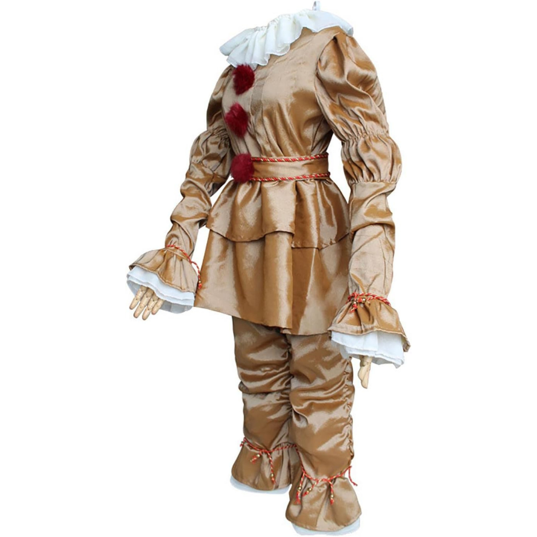 Vintage Clown Halloween Costume | Long Sleeve with Ruffle Detail