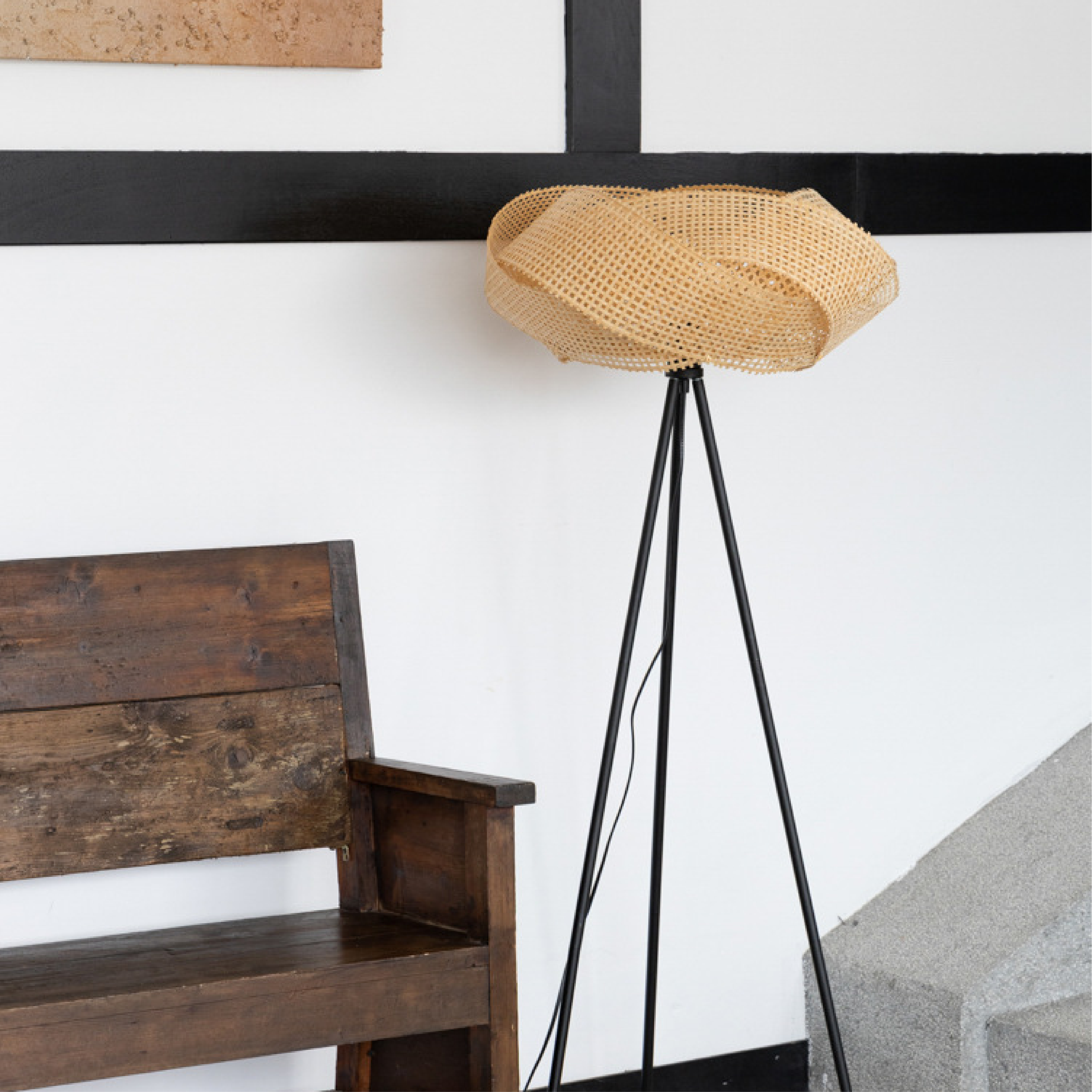 Vintra | Artistic Bamboo Accent Floor Lamp