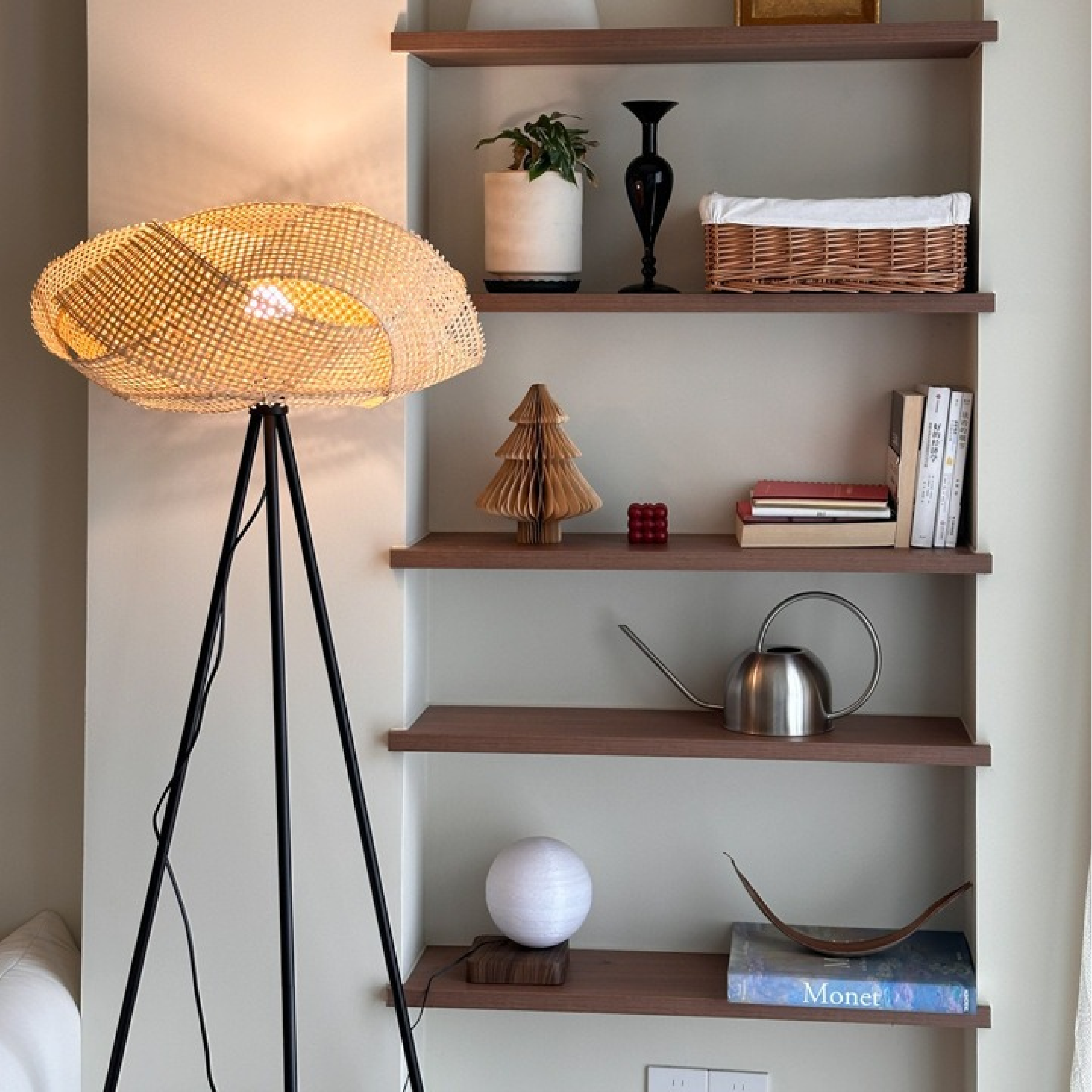 Vintra | Artistic Bamboo Accent Floor Lamp
