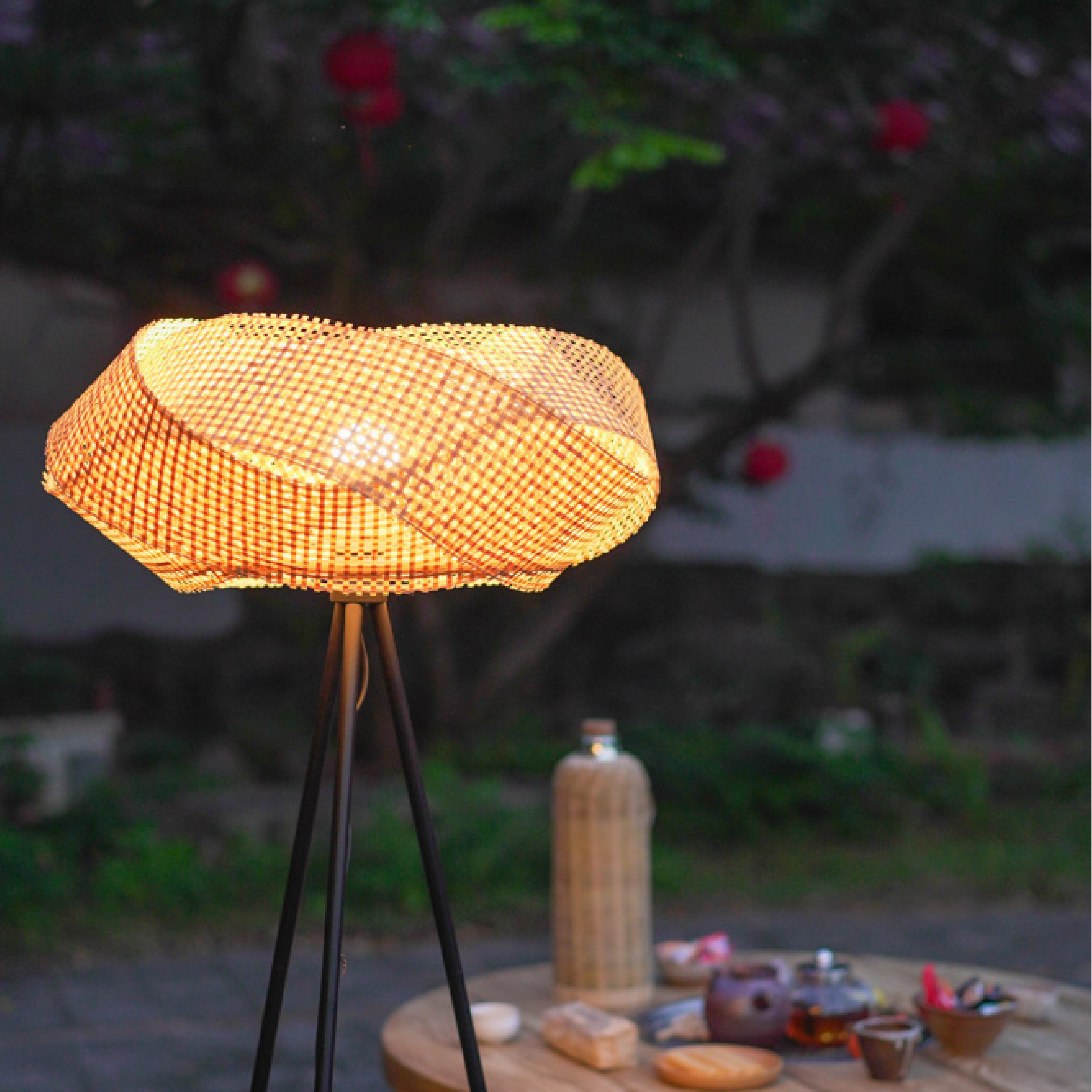 Vintra | Artistic Bamboo Accent Floor Lamp