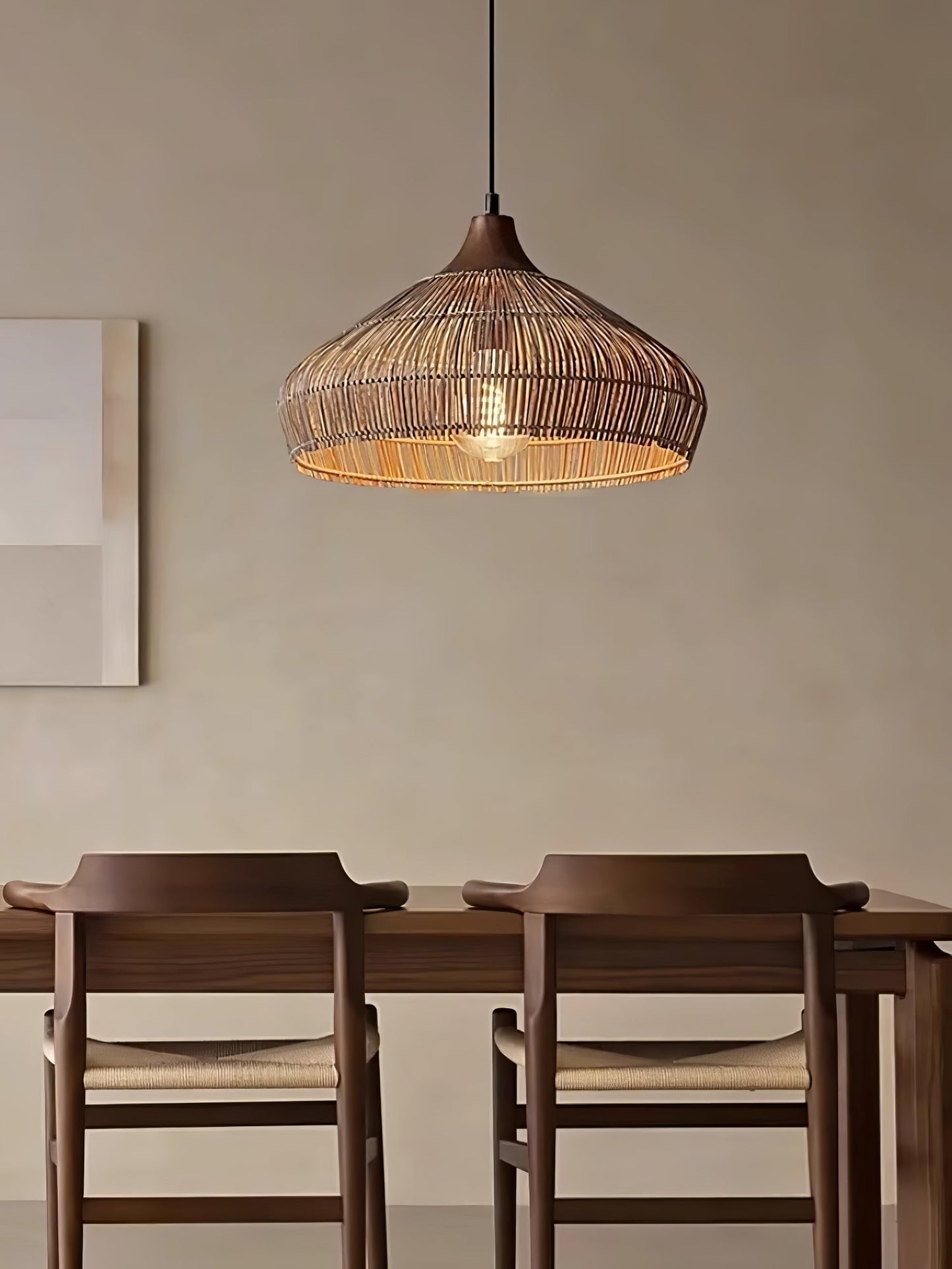 Vionel | Wicker Rattan Pendant Lamp for Vintage Interiors