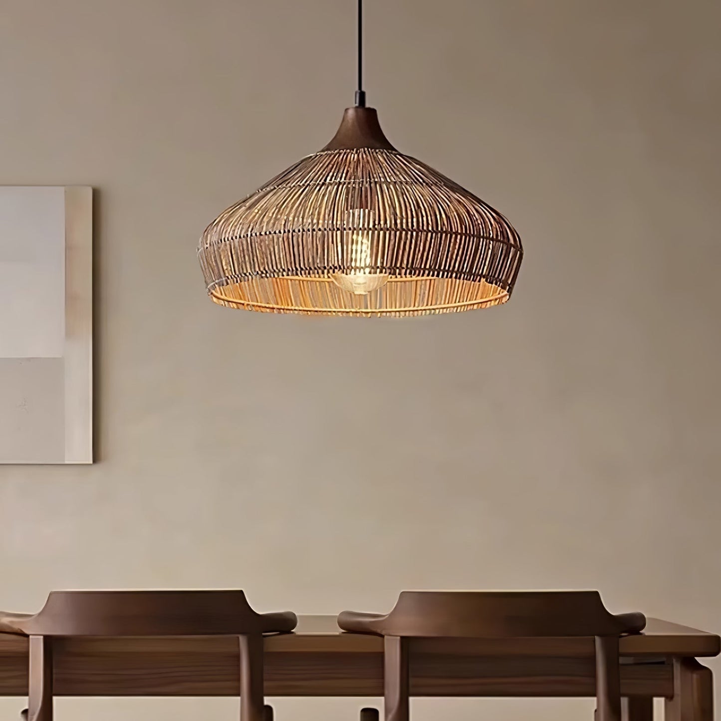 Vionel | Wicker Rattan Pendant Lamp for Vintage Interiors
