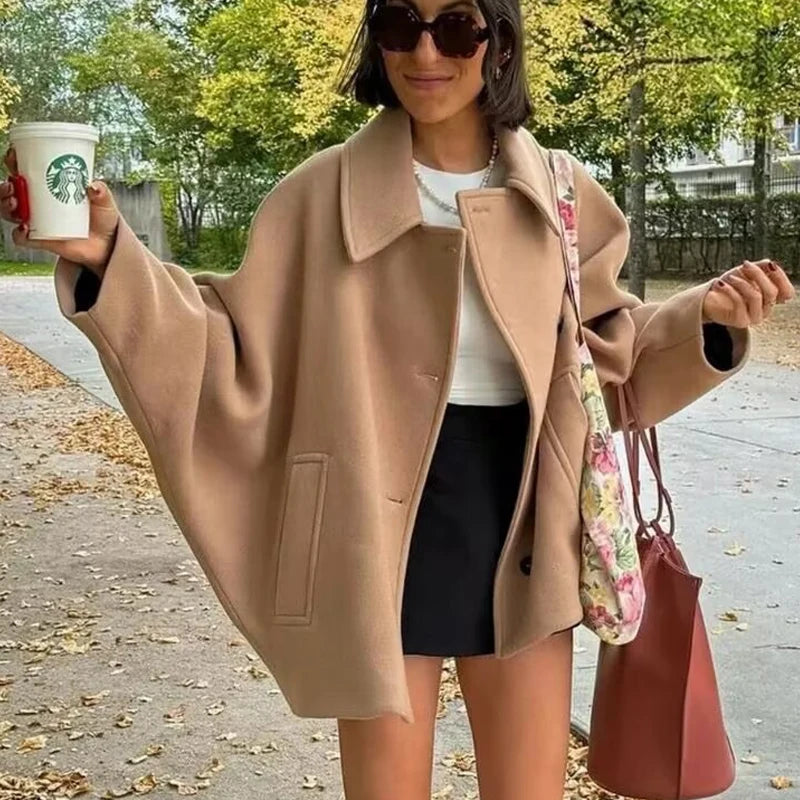 Isadora | Women's Warm Oversized Coat – Cozy Winter Style with Long Sleeves