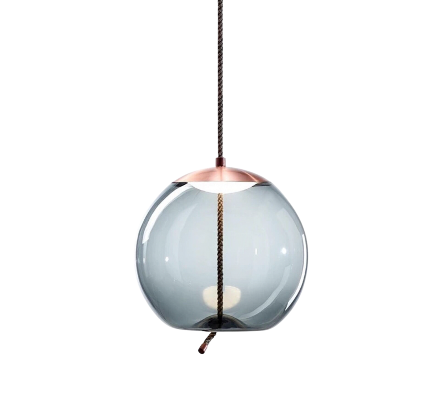 Volith | Hemp Rope Pendant Light in Rose Gold Style