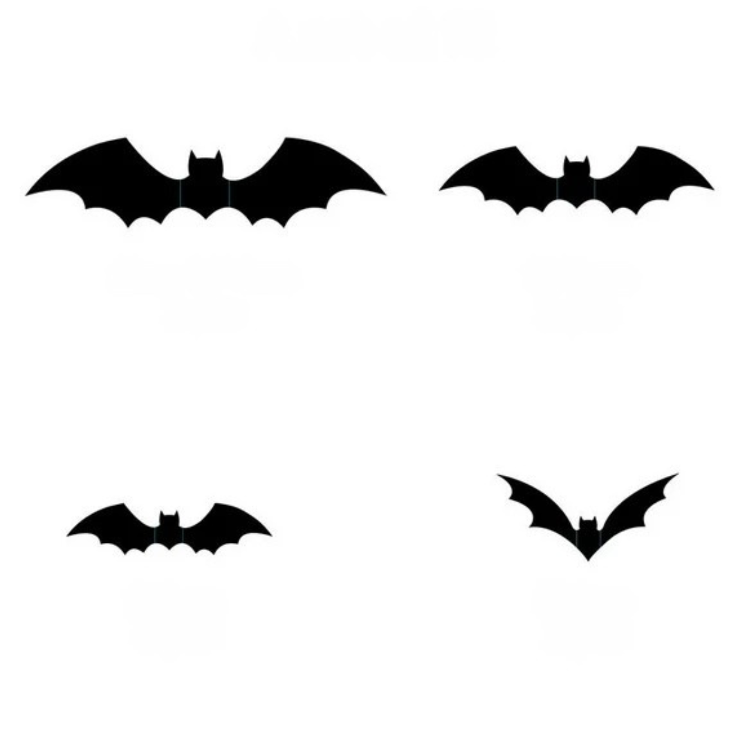 Spooky 3D Bat Wall Stickers – Halloween Home Decoration Set